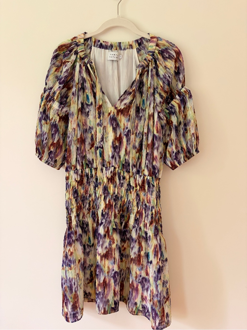 Tanya Taylor Multicolor Abstract Print Mini Dress